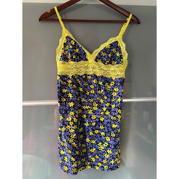 Cosabella Other - Cosabella Italy Floral Lace Trim Babydoll Cotton Chemise Nightgown Slip 70 Small